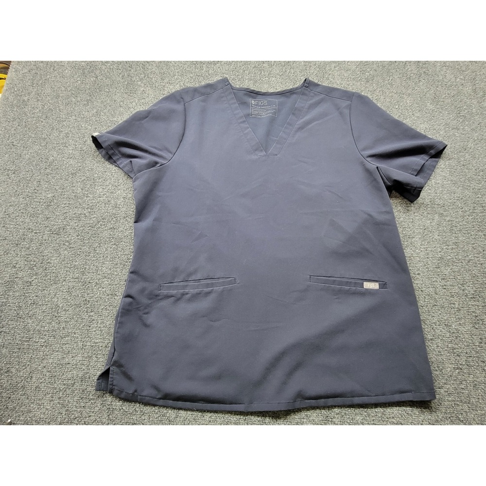 FIGS Technical Collection Casma Scrub Top Navy Blue XL FW1100 V-Neck Pockets